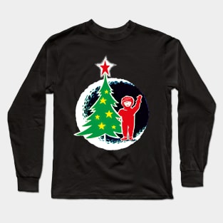 Soviet New Year in Space, Space Christmas Soviet Long Sleeve T-Shirt